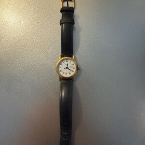 Coach Classic Black Leather Strap Watch